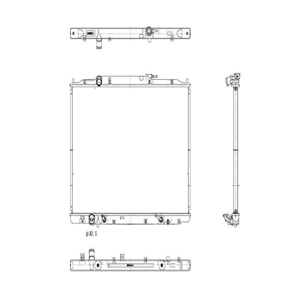 TYC 2830 Radiator Fits 06-09 Honda Ridgeline 3.5L V6 Fits 1998 Dodge Ram 3500