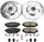 K6971 Front Z23 Carbon Fiber Brake Pads with Drilled & Slotted Brake Rotors Kit