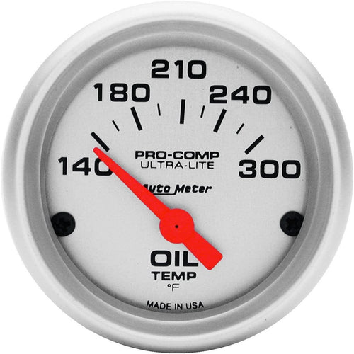 4348 Ultra-Lite Electric Oil Temperature Gauge, 2 1/16