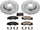 K5903 Front Z23 Carbon Fiber Brake Pads with Drilled & Slotted Brake Rotors Kit