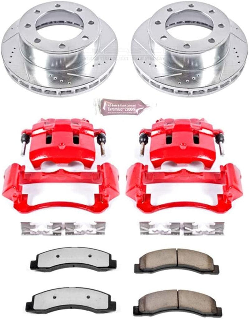 KC1905-36 Z36 Truck & Tow Front Caliper Kit-Drilled/Slotted Brake Rotors, Carbon-Fiber Ceramic Brake Pads, Calipers