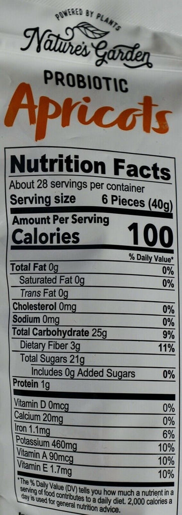 Nature's Garden Probiotic Apricots Net Wt 40 Ounce