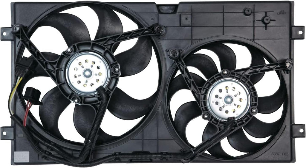 621000 Cooling Fan Assembly Compatible with 1998-2007 Volkswagen Beetle, Black