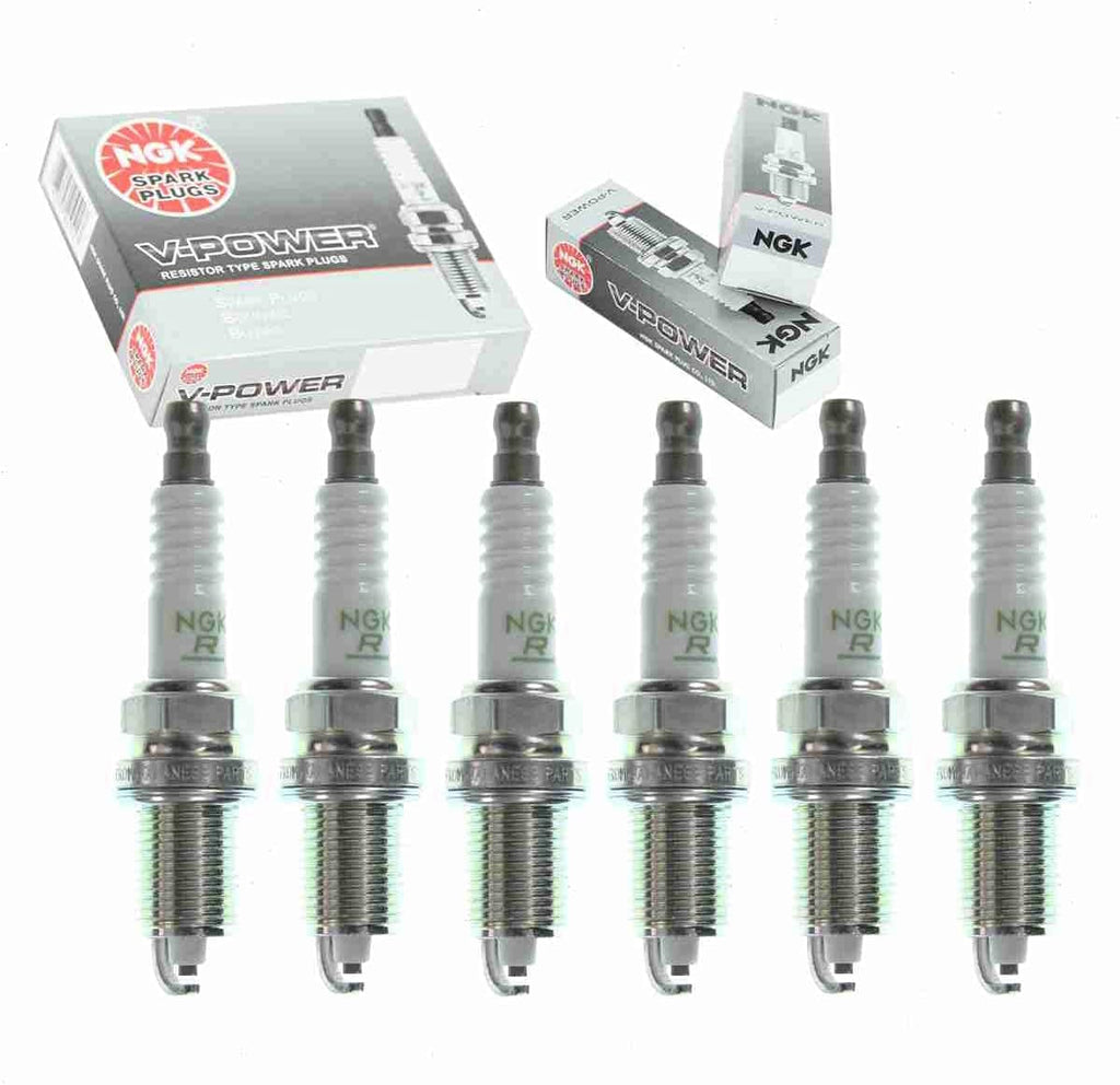 6 Pc NGK V-Power Spark Plugs Compatible with Jeep Commander 3.7L V6 2006-2010