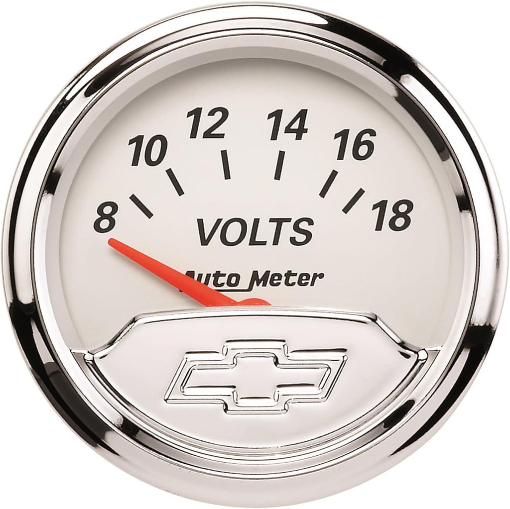 1391-00408 Chevy Vintage 2-1/16" 8V - 18V Electric Voltmeter Gauge (52.4Mm)