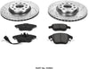 K2963 Front Z23 Carbon Fiber Brake Pads with Drilled & Slotted Brake Rotors Kit