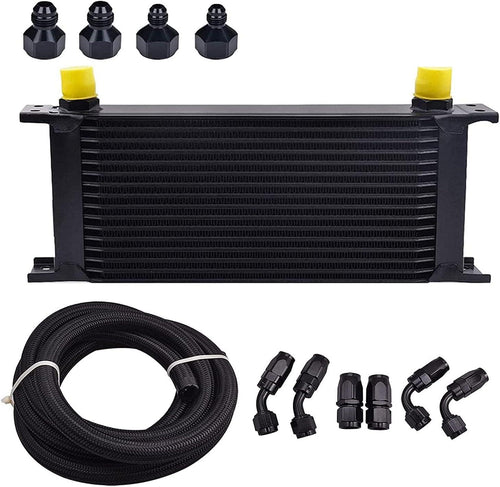 16 Row AN10-10AN Stacked Plate Oil Cooler Bundle with 6AN 3/8