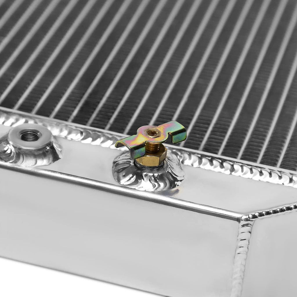 3 Core Manual Transmission 20" Driver/Left Side Radiator Compatible with Ford Mustang/Falcon V8 1969-1970