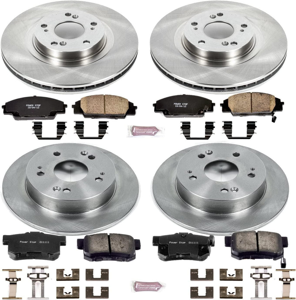 KOE2441 Autospecialty Front and Rear Replacement Brake Kit-Oe Brake Rotors & Ceramic Brake Pads