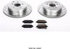 K2427 Rear Z23 Carbon Fiber Brake Pads with Drilled & Slotted Brake Rotors Kit