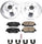 K7062 Rear Z23 Carbon Fiber Brake Pads with Drilled & Slotted Brake Rotors Kit