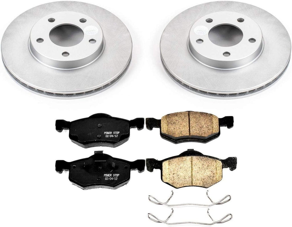 CRK1930 Coated Brake Rotor & Ceramic Brake Pads- Front