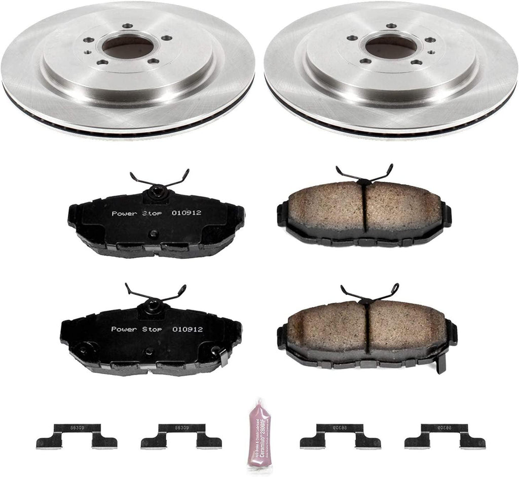 KOE6402 Autospecialty Rear Replacement Brake Kit-Oe Brake Rotors & Ceramic Brake Pads