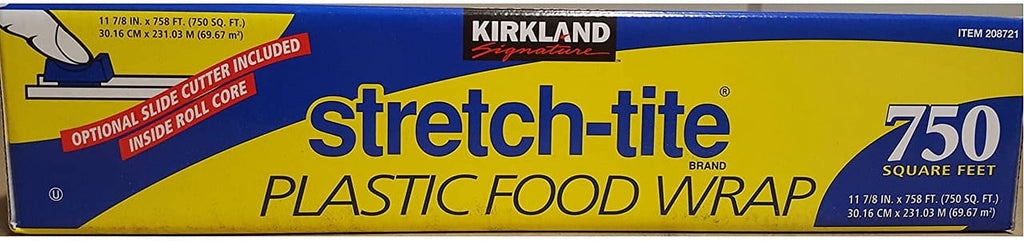 Kirkland Signature Stretch-Tite Plastic Wrap - 11 7/8 x 750 Square Feet - 2 Pack