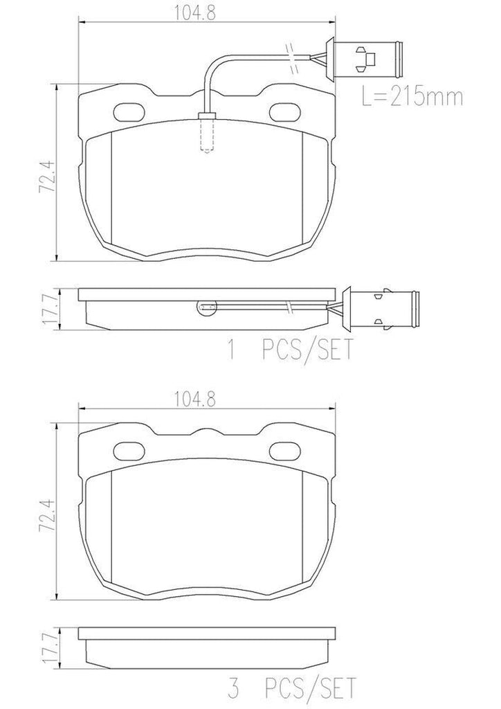 Brembo Front Disc Brake Pad Set for Discovery, Range Rover (P44004N)