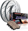 K2316 Front Z23 Carbon Fiber Brake Pads with Drilled & Slotted Brake Rotors Kit