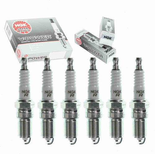6 Pc NGK V-Power Spark Plugs Compatible with Mercedes-Benz 300E 2.6L 3.0L L6 1986-1993