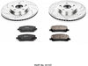 K1137 Front Z23 Carbon Fiber Brake Pads with Drilled & Slotted Brake Rotors Kit
