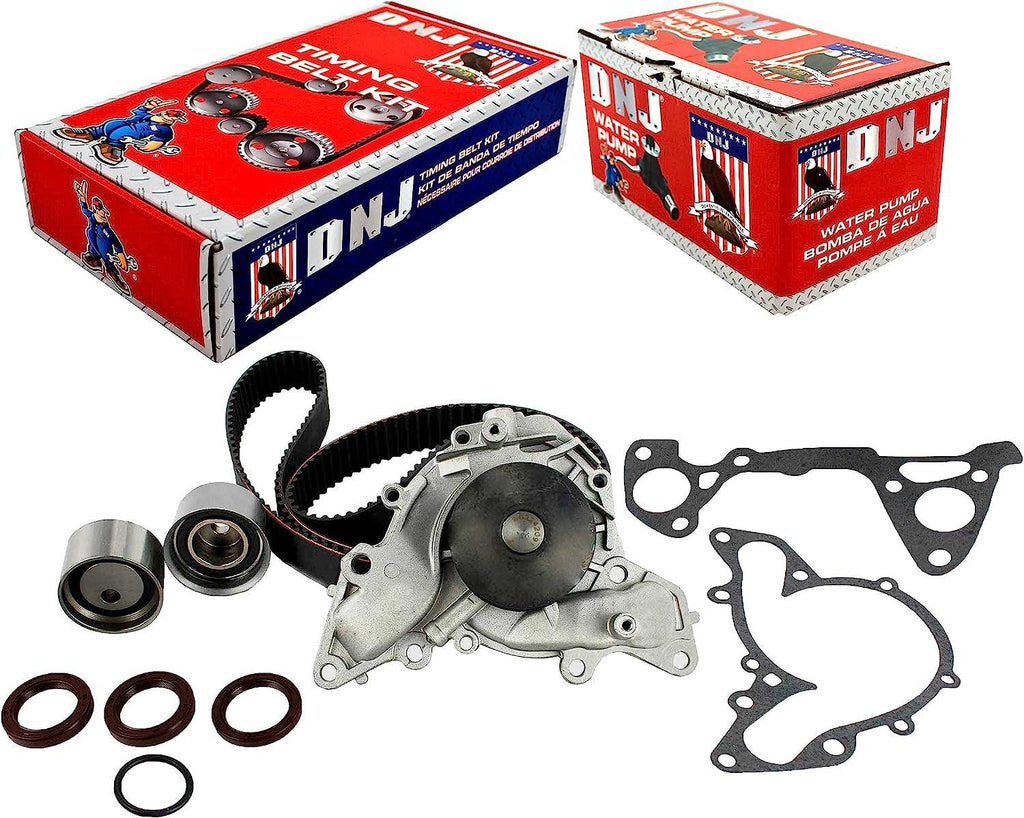DNJ TBK133WP Timing Belt Kit with Water Pump for 1997-2012 / Mitsubishi/Diamante, Eclipse, Endeavor, Galant, Montero, Montero Sport / 3.5L, 3.8L / SOHC / V6 / 24V / 215Cid, 230Cid / 6G74, 6G75