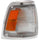 Compatible with Toyota Pickup Corner Light 1992 93 94 1995 Passenger Side | Clear & Amber Lens | W/Chrome Trim | 2WD | TO2521129 | 8161035100