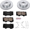 K5873 Front Z23 Carbon Fiber Brake Pads with Drilled & Slotted Brake Rotors Kit