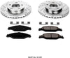 K1301 Front Z23 Carbon Fiber Brake Pads with Drilled & Slotted Brake Rotors Kit