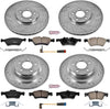 K6358 Front and Rear Z23 Carbon Fiber Brake Pads with Drilled & Slotted Brake Rotors Kit