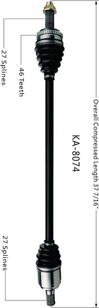 KA-8074 CV Axle, 1 Pack