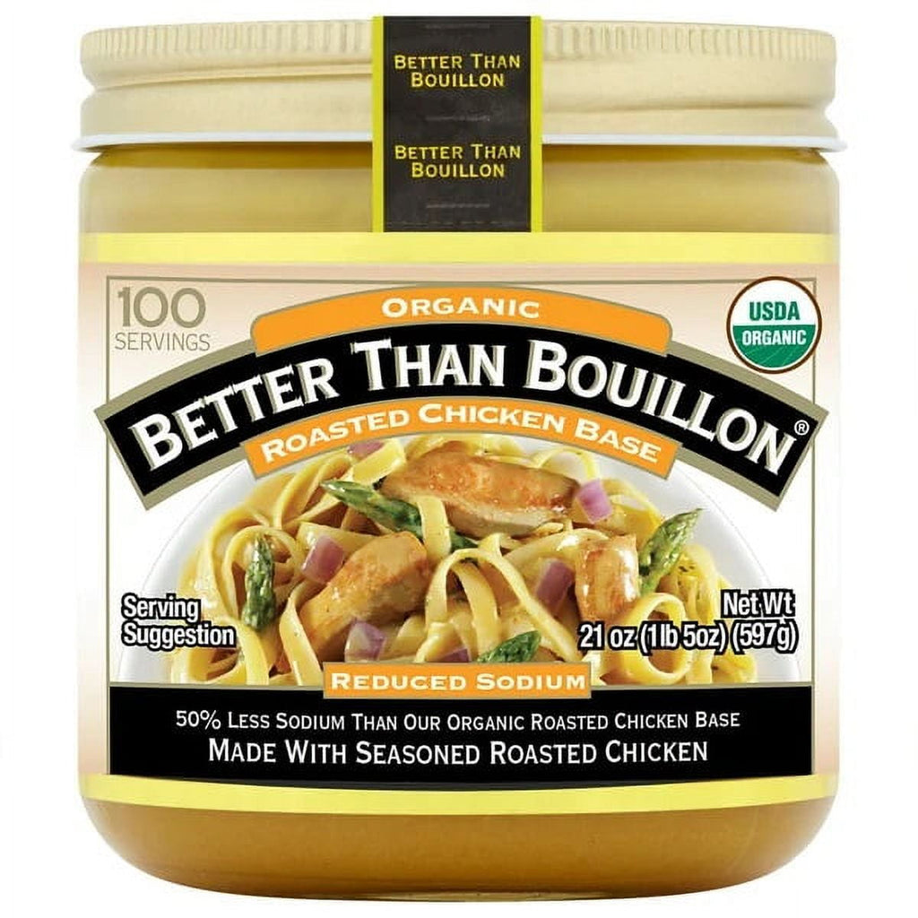 Better than Bouillon Organic Low Sodium Roasted Chicken Base, 21 Ounce
