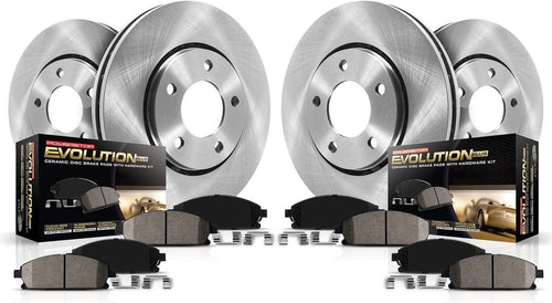 KOE7907 Autospecialty Front and Rear Replacement Brake Kit-Oe Brake Rotors & Ceramic Brake Pads