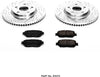 K5272 Front Z23 Carbon Fiber Brake Pads with Drilled & Slotted Brake Rotors Kit