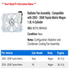 Radiator Fan Assembly - Compatible with 2003 - 2008 Toyota Matrix Wagon 1.8L 4-Cylinder 2004 2005 2006 2007