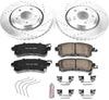 K6959 Front Z23 Carbon Fiber Brake Pads with Drilled & Slotted Brake Rotors Kit