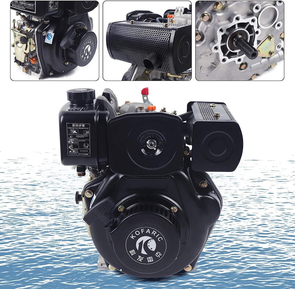 Diesel Motor Engine,3.6Kw 4 Stroke Single Cylinder Air Cooled Vertical Engine,Heavy Duty Diesel Motor Engine for Road Cutting Machine,Grinding Machine