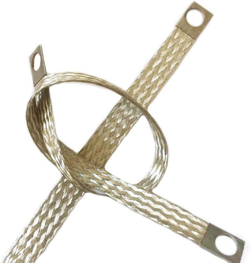 NANSH Automotive Engine Grounding Braided Flat Tinned Copper Straps 1/2