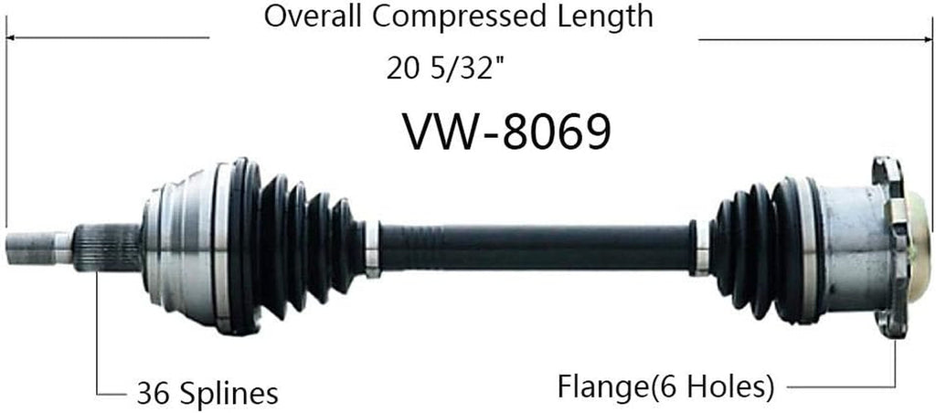 VW-8069 CV Axle Shaft