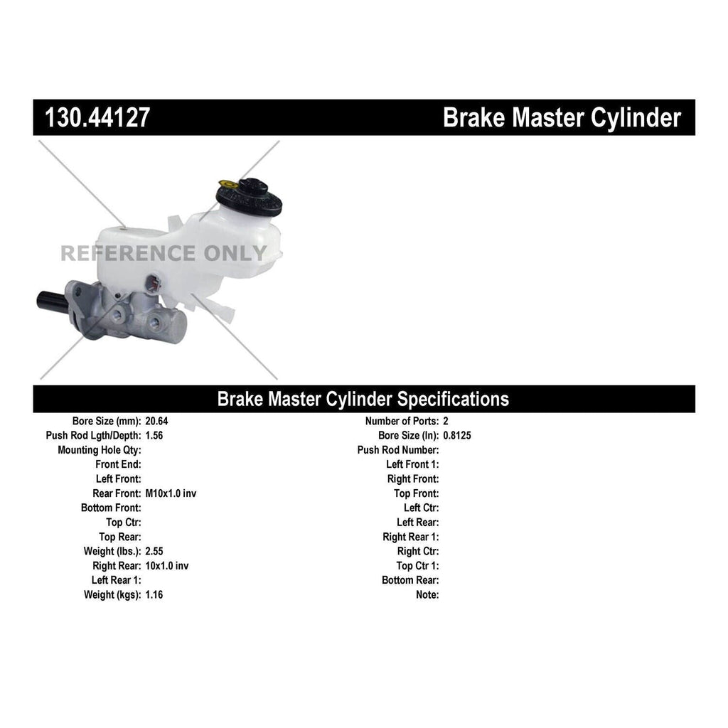 Centric Brake Master Cylinder for Corolla, Matrix 130.44127