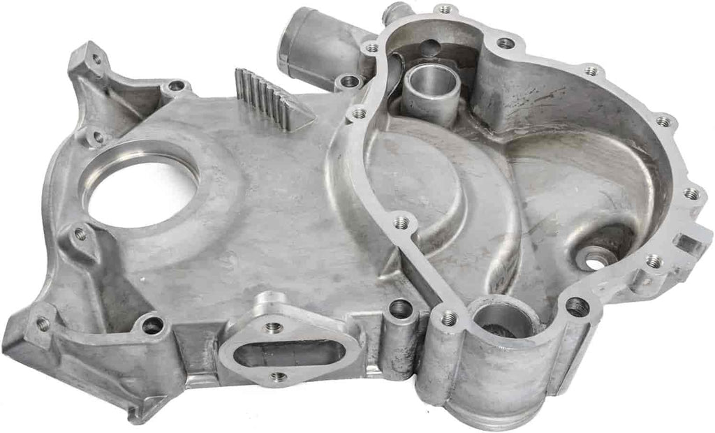 Pontiac V8 Timing Cover | Fits 1969-1977 301, 350, 400, and 455 Engines | Cast Aluminum | Includes Timing Cover, Backing Plate, and 2 Inserts