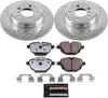 K6034-26 Rear Z26 Carbon Fiber Brake Pads with Drilled & Slotted Brake Rotors Kit