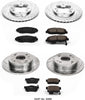 Power Stop K698 Front and Rear Z23 Carbon Fiber Brake Pads with Drilled & Slotted Brake Rotors Kit