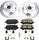 K7727 Rear Z23 Carbon Fiber Brake Pads with Drilled & Slotted Brake Rotors Kit
