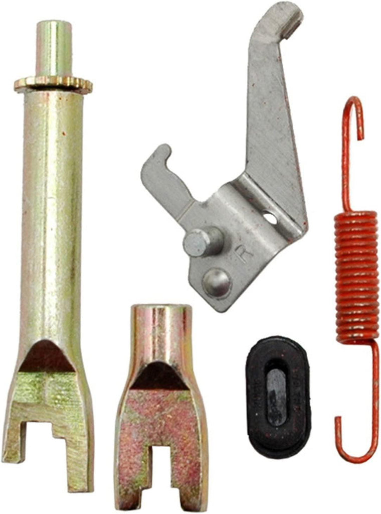 Professional 18K1303 Rear Driver Side Drum Brake Adjuster Kit with Spring, Adjuster, Lever, and Cap