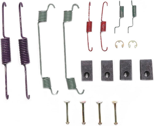 Professional 18K1466 Rear Drum Brake Hardware Kit with Springs, Pins, Retainers, and Washers