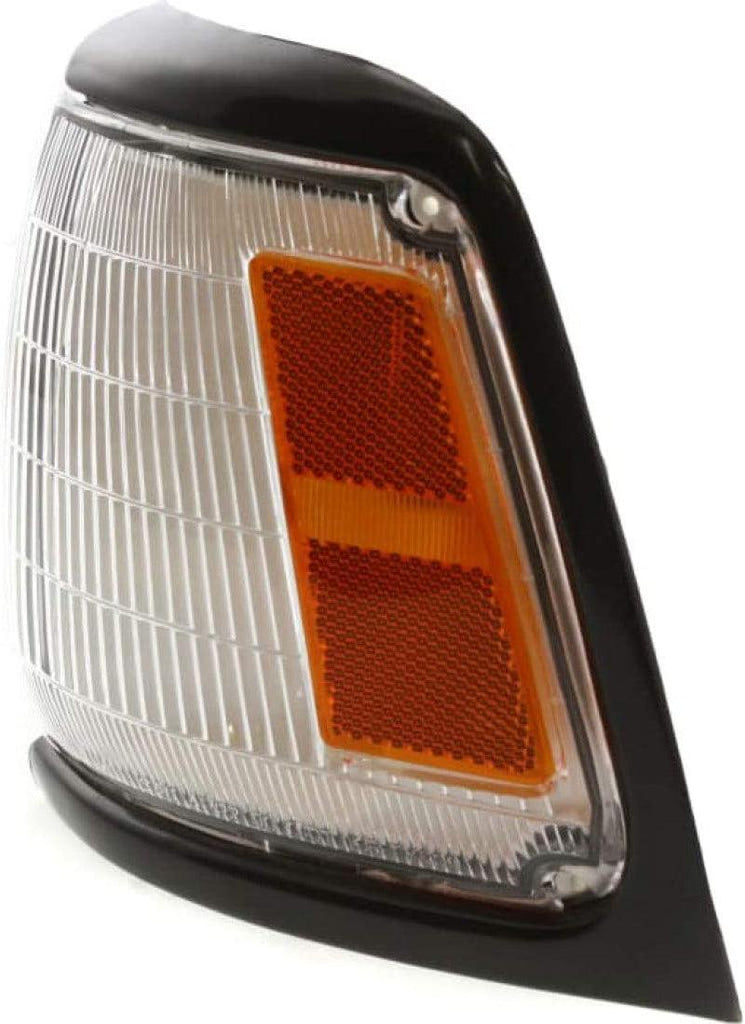 Compatible with Toyota Pickup Corner Light 1989 1990 1991 Driver Side | W/Gray Trim | 2WD | DLX/SR5 | Clear & Amber Lens | TO2520121 | 8162089176