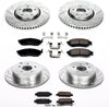 K4477 Front and Rear Z23 Carbon Fiber Brake Pads with Drilled & Slotted Brake Rotors Kit