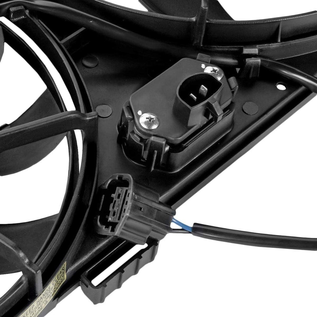 OEM-RF-0125 Factory Style Radiator Cooling Fan Assembly Cooling Efficiency Improved Direct Replacement [Compatible with Ford Transit Connect 2010-2013 Fits 2.0L Engines] , Black