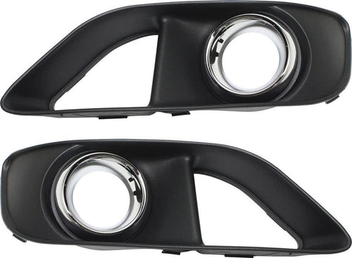 Front Fog Lamp Molding Compatible with 2012-2014 Chrysler 300 Set of 2 Passenger and Driver Side Paint to Match with Chrome Trim with Parking Aid Sensor Holes SRT-8 Model