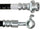 Professional 18J4143 Front Driver Side Hydraulic Brake Hose Assembly