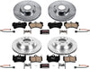 K4500 Front and Rear Z23 Carbon Fiber Brake Pads with Drilled & Slotted Brake Rotors Kit