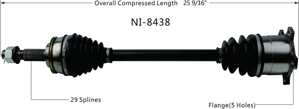 NI-8438 CV Axle, 1 Pack
